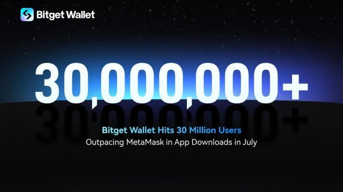 Bitget Wallet Hits 30 Million Users, Outpacing MetaMask in App Downloads in July