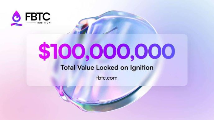 Omnichain BTC Asset FBTC Crosses $100M in TVL, Ignition Unveils 'Sparkle Campaign'