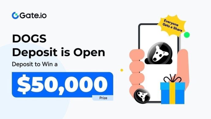 Gate.io Supports Dogs Token Deposit and Pre-market Trading, Offering a $50,000 Cashback Reward