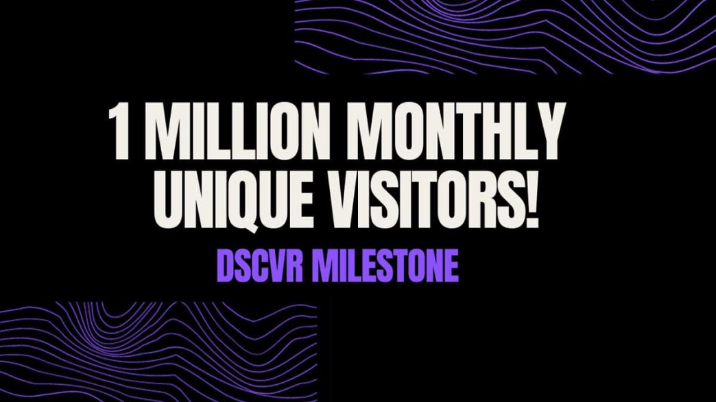 DSCVR Hits 1 Million Monthly Unique Visitors as Canvas Takes Web3 Social to New Heights