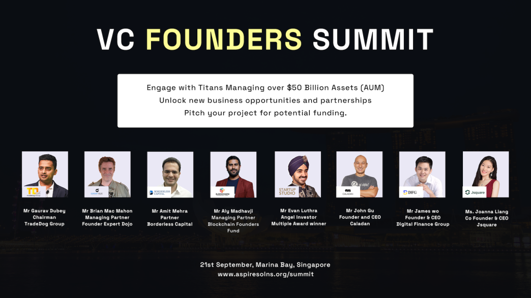 VC Founders Summit to Ignite Innovation and Investment in Singapore