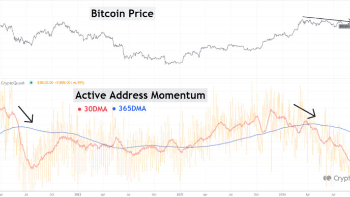 Bitcoin Active Addresses Momentum