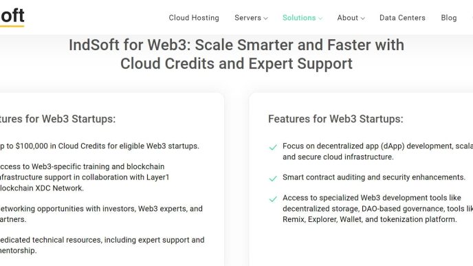 IndSoft Unveils $100K Cloud Credit Program to Supercharge Web3 Startups