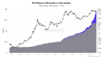 Old Bitcoin whales vs. new whales |