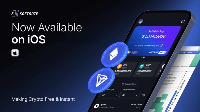 Tectum Rolls Out SoftNote Wallet App on iOS – Offering Zero-Fee, Instant Crypto Payments