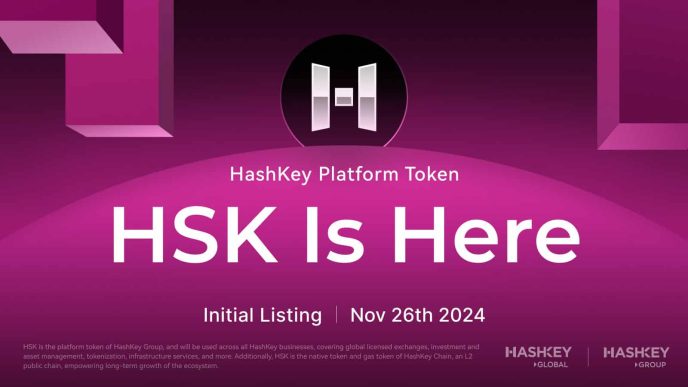 HashKey Global to Initially List HSK, the HashKey Platform Token