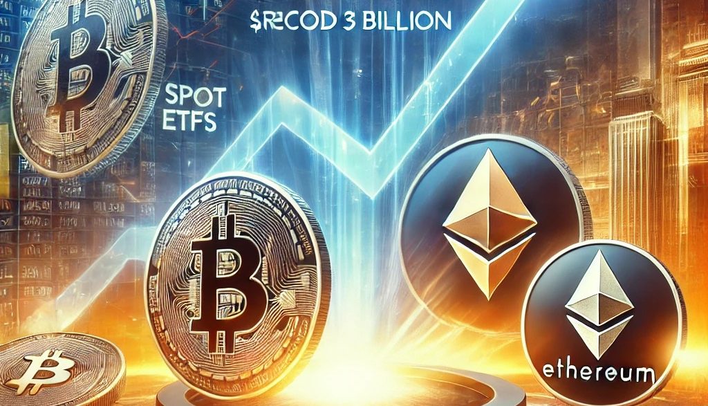 Crypto Inflows Hit Record $3.1 Billion, Led by Spot ETFs