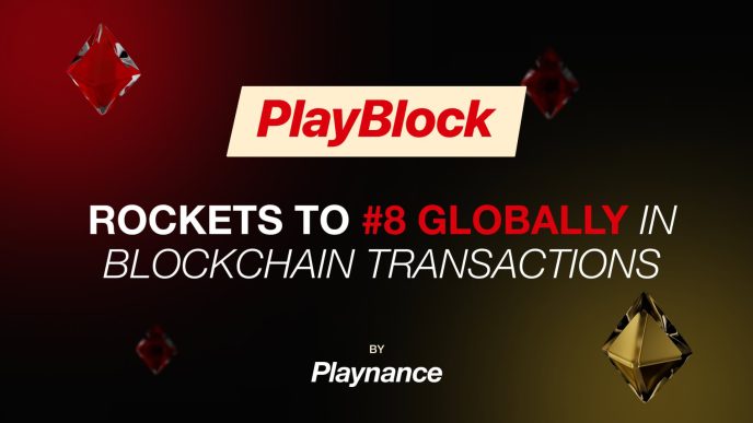 PlayBlock Rockets to #8 Globally in Blockchain Transactions and Turnover Following DappRadar Listing