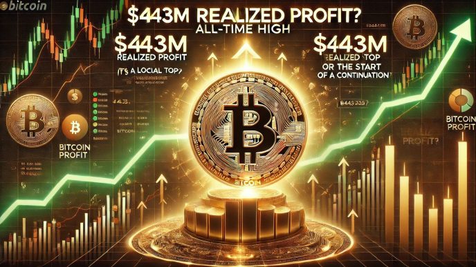 Bitcoin Realized Profit Hits ATH At $443 Million – Local Top Or Continuation?