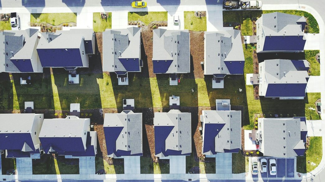 Rooftops of homes