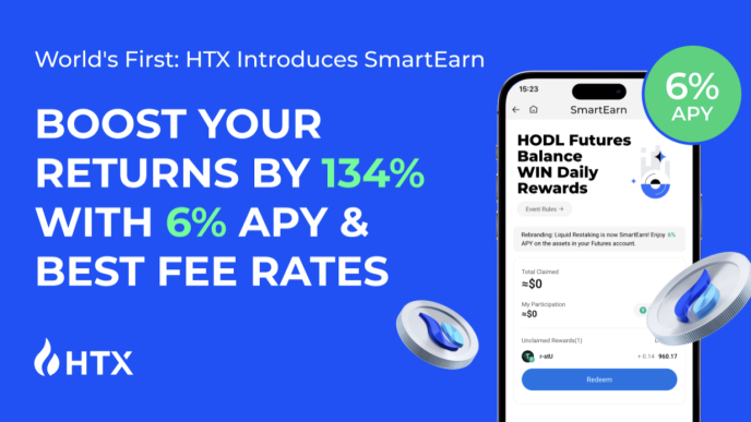 Boost Your Earnings: HTX’s SmartEarn Offers 6% APY on Futures Accounts