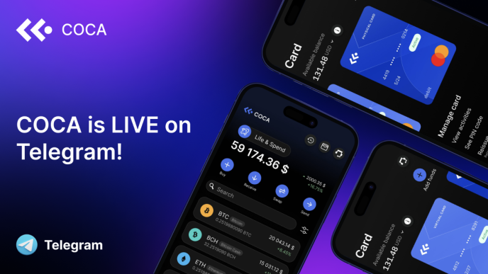 Coca Wallet is Now on Telegram with Its Ongoing Zero Fee Campaign