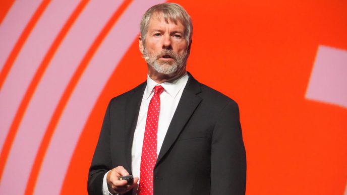 Michael Saylor's MicroStrategy wins inclusion into the Nasdaq-100. (CoinDesk/Danny Nelson)