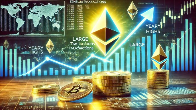 Large Ethereum Transactions Grow As ETH Breaks Yearly Highs