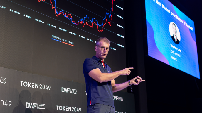 BitMEX CEO Stephan Lutz presents at Token2049 (BitMEX)