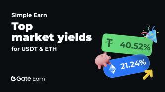 Gate.io Earn Offers the Highest Annualized Rates for USDT and ETH Flexible Savings, Backed by 100% Reserves and Instant Access