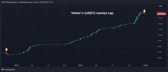 Chart of USDT's market cap